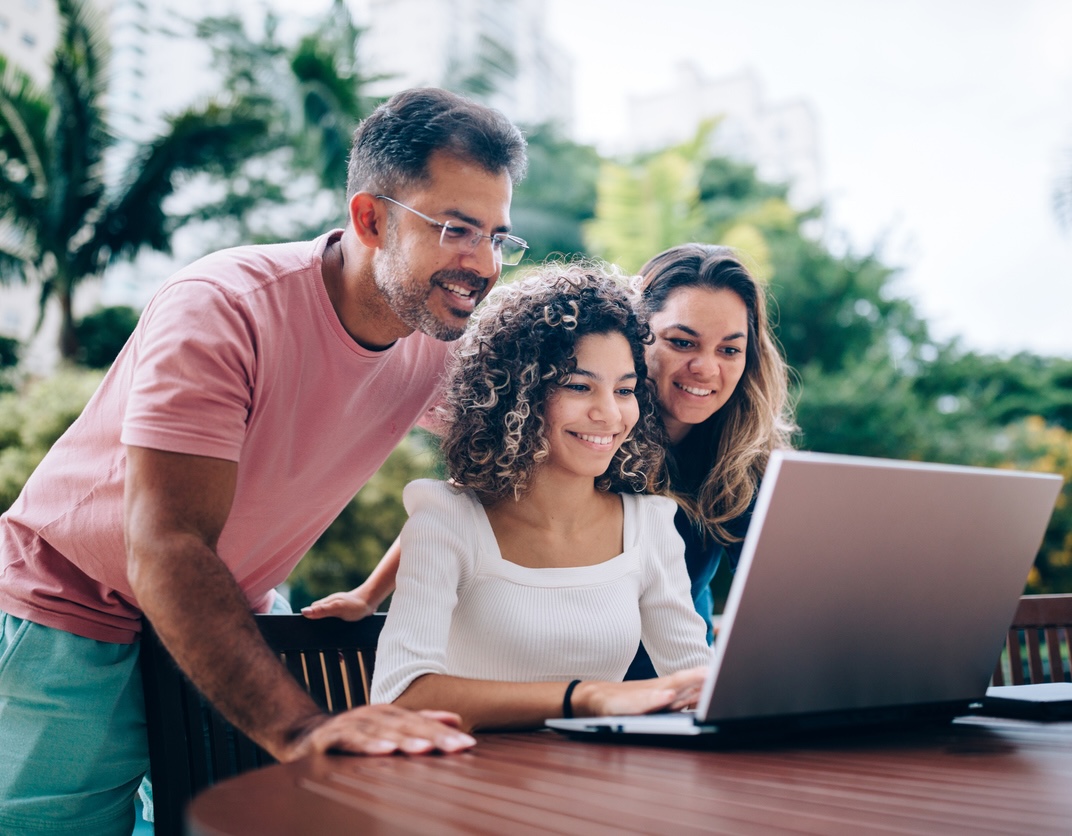 Parents supporting their teen in therapy